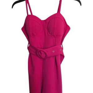 Almost Famous Fuchsia Jumpsuit